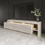 Hanah Home Beliz - Soporte de TV Travertino con Luces LED
